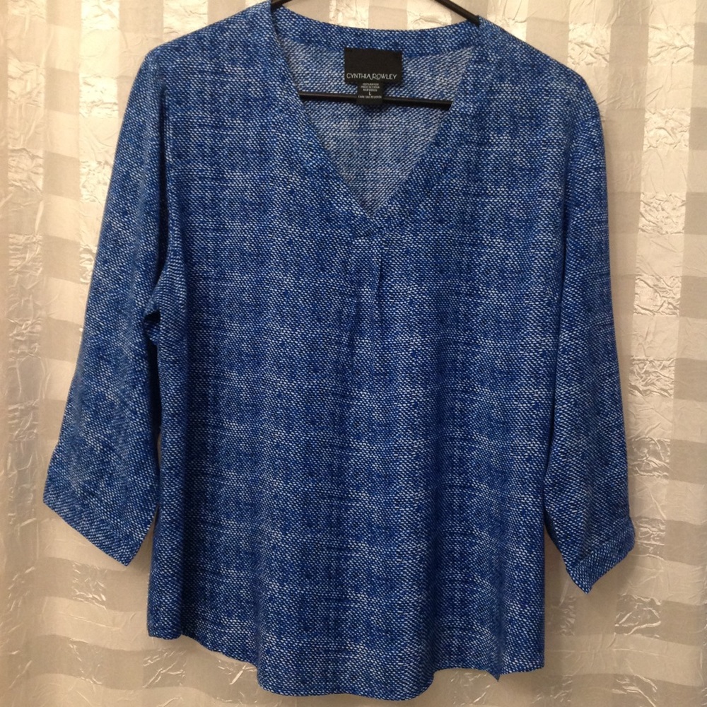 4/$25 Cynthia Rowley Popover Blouse, Size L